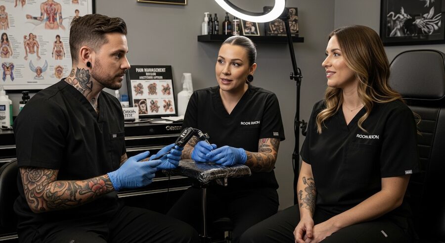 terminologie znecitlivění při tetování