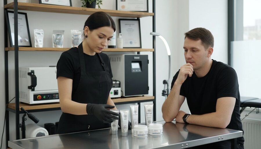 krok za krokem znecitlivění na tetování